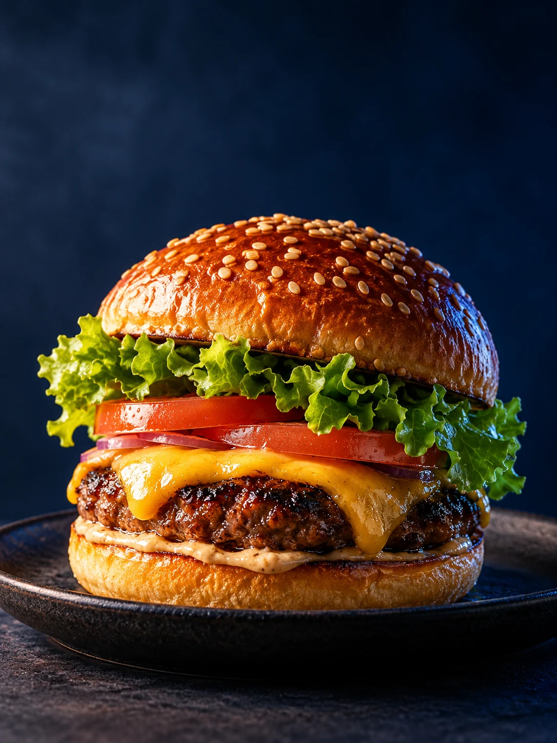 Hamburguesa genérica en una exploración visual independiente inspirada en Burger King